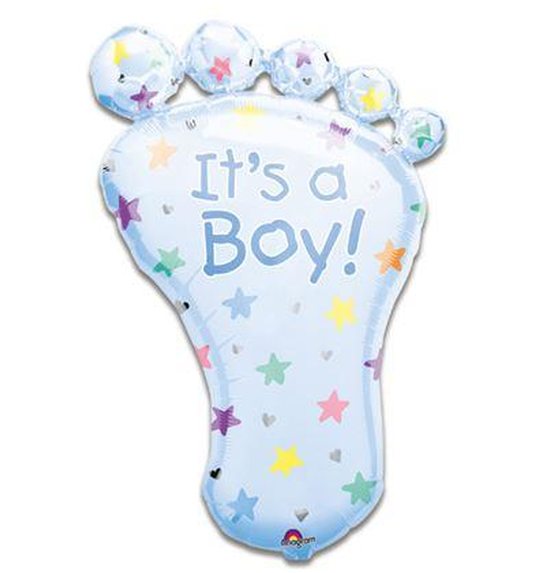 Folieballon foot \'It\'s a Boy\' SuperShape